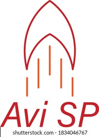 Avi SP Logo Template. Monoline Logo Concept