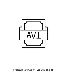 Avi vector line icon icons design
