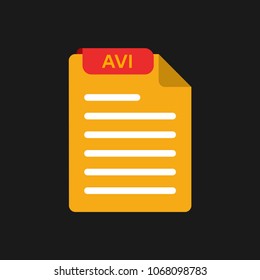 AVI video file format icon