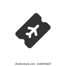 Icono vectorial Avia Ticket. Viajes, aeropuerto, viaje, avión, símbolo de vuelo