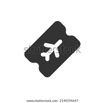 Avia Ticket vector icon. Travel, airport, trip, airplane,flight symbol