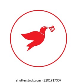 Avian flu sick bird icon | Circle version icon |