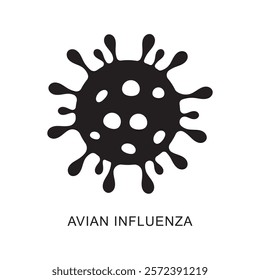 avian influenza  black logo symbol vector design