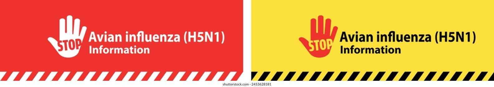 Avian influenza - H5N1, banner with rubalises