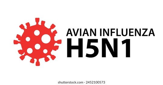 Avian influenza - H5N1 on white background