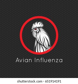 Avian Influenza, vector logo icon illustrator