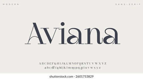 Aviana modern abstract digital tech font. Logo creative font, type, technology, movie, digital, music, movie. Font and illustration in vector format.
