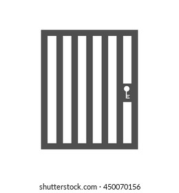 Aviary cage door on the white background. Vector illustration