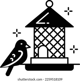 Aviary concept, flight cages vector icon design, Pet and Vet symbol, Animal Shelter sign, critter stock illustration 