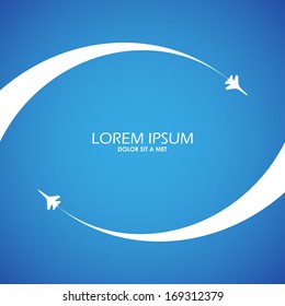 Aviashow-Airplane symbol vector design