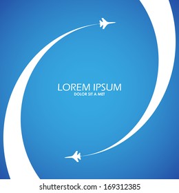 Aviashow-Airplane symbol vector design