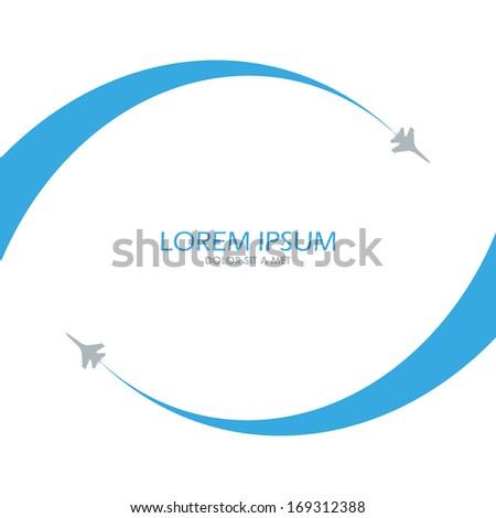 Aviashow-Airplane symbol vector design