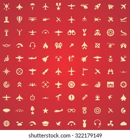 aviation 100 icons universal set for web and mobile
