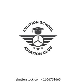 aviation academy vector illustration design template