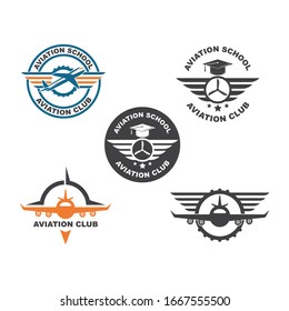 aviation academy vector illustration design template