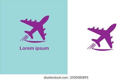 Aviation Aeronautics Air transport Flying unique logo design illustration