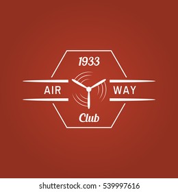 Aviation Air Way White Vector Logo