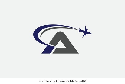 Aviation and airlines logo, Tour and travel agency symbol design vector