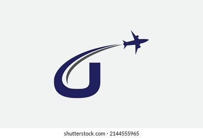 Aviation and airlines logo, Tour and travel agency symbol design vector