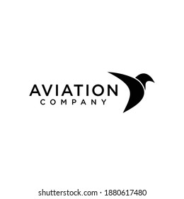aviation or Airplane with bird icon vector illustration design Logo Template