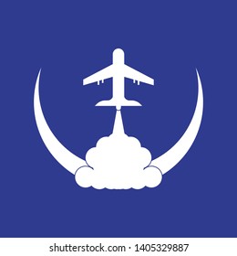 Aviation airplane icon illustration logo vector