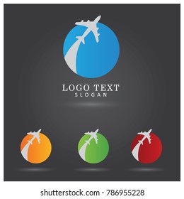 Aviation, Airplane & Travel Logo. Symbol & Icon Vector Template.