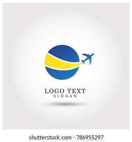 Aviation, Airplane & Travel Logo. Symbol & Icon Vector Template.