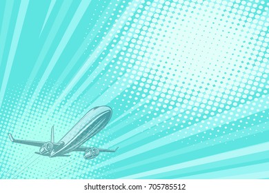 aviation background flight journey. tourism air transport. Pop art retro vector illustration