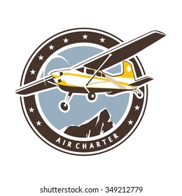 Aviation badge in retro style