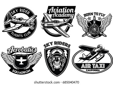 aviation badge set