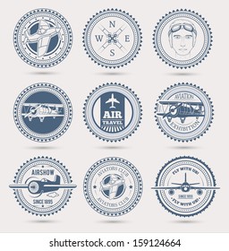 Aviation badges. EPS10.