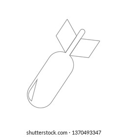 Aviation Bomb icon. Element of Army for mobile concept and web apps icon. Outline, thin line icon for website design and development, app development