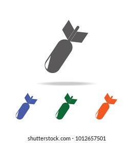 Aviation Bomb  icon . Elements of Military multi colored icons. Premium quality graphic design icon. Simple icon for websites, web design, mobile app, info graphics on white background