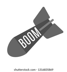 Aviation Bomb icon flat style for design. Vector illustration isolated on white