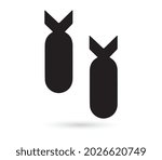 Aviation Bomb icon in trendy flat style isolated on background. Aviation Bomb icon page symbol for your web site design Aviation Bomb icon logo, app, UI. Aviation Bomb icon Vector illustration, EPS 10