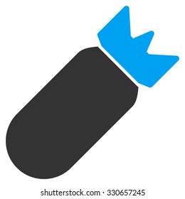 Aviation Bomb vector icon. Style is flat symbol, rounded angles, white background.