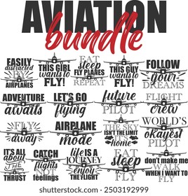 Aviation Bundle - Airplane Illustrations