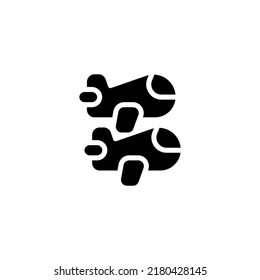 Aviation Command Flight Observation Traffic Glyph solid Icon, Logo, and illustration Vector