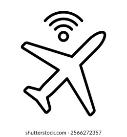 Aviation Communication icon line vector illustration