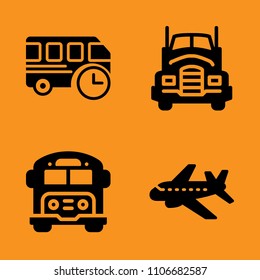aviation, departure, horizontal and delivery icons set. Vector illustration for web and design