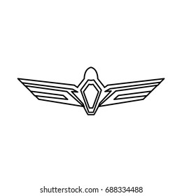 aviation emblem badge military and civil aviation icon