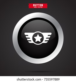 aviation emblem icon. army sign
