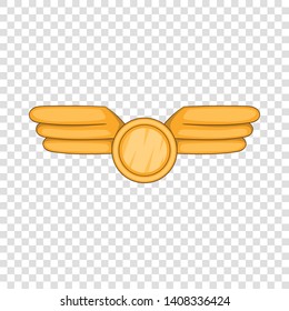 Aviation emblem icon. Cartoon illustration of aviation emblem vector icon for web