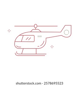 Aviation Helicopter Air Travel Vector Icon Design