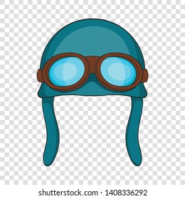 Aviation helmet icon. Cartoon illustration of aviation helmet vector icon for web