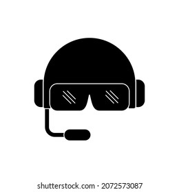 aviation helmet icon, aviation helmet vector sign symbol