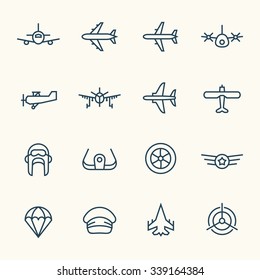 Aviation icon set
