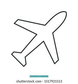 Aviation icon vector illustration logo template for many purpose. Isolated on white background.