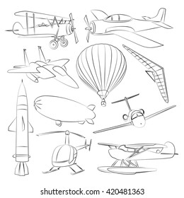 Aviation Icons Set