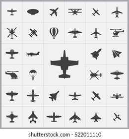 aviation icons universal set for web and mobile